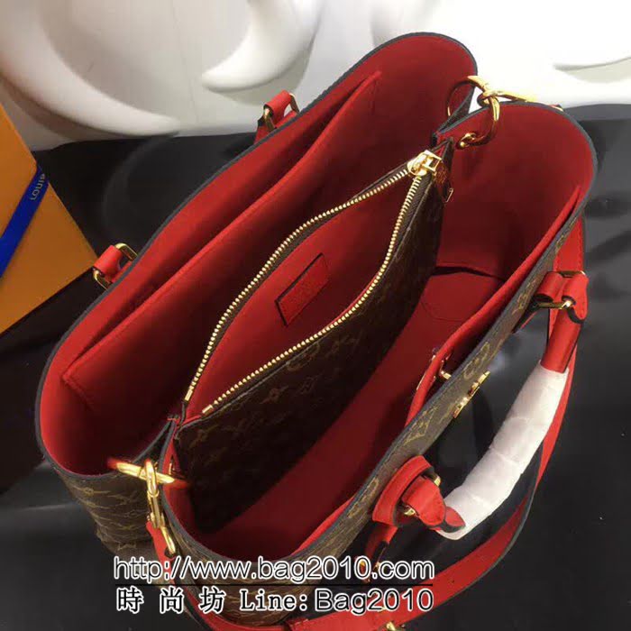 路易威登LV頂級原單 M43550紅色TOTE FLEUR 多功能商務手袋 YDH1550